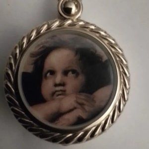 Pendant Wach Raphael's Thinking Cherub 30" Chain Vintage Seiko Si Pl4